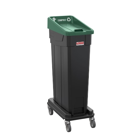 Suncast Commercial 23-Gallon Multi-Stream Trash Can, 1-Pack; Green TCN2030MSGR