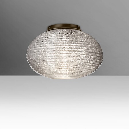 Besa Lighting Besa, Pape 10 Ceiling, Glitter, Bronze Finish, 1x100W E26 base 4912GLC-BR