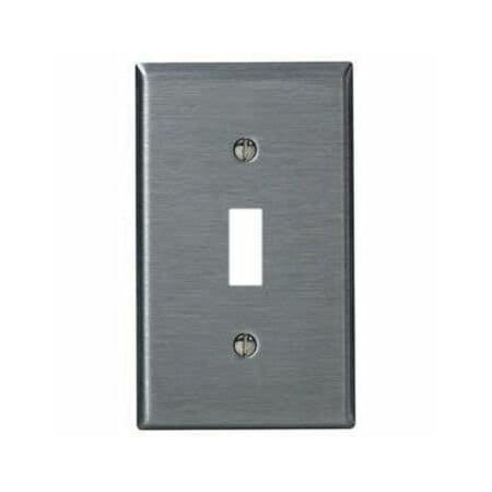Leviton Wall Plate, Toggle, Stainless Steel SSJ1-40