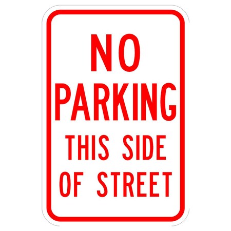Sign Solutions Usa Parking Sign, 12 in W, Aluminum Sign, White DCS06HWT1218CUS00156