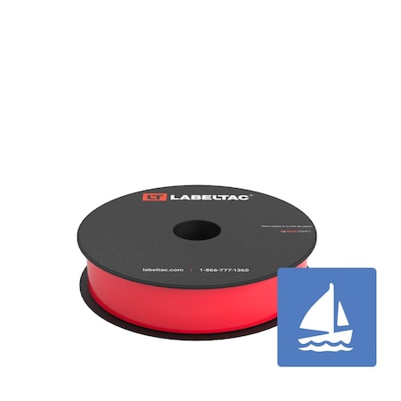 Labeltac Marine Supply 1in x 150ft LT4/Pro X, Red LT104MN