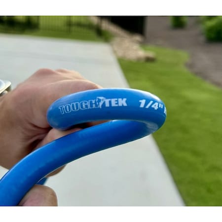 Blu Shield 3/8in. x 100' Dual Arm Rubber Pressure Washer Hose Reel Auto-Retractable with 6' Lead-in TTPWR38100-NM