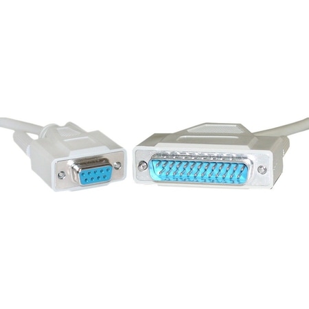 Cable Wholesale Serial Cable DB9 Female to DB25 Male UL rated 9 Conductor 3 foot 10D1-02303