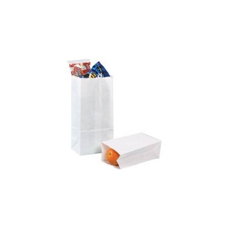 Bubblefast 500-7 3/4 x 4 3/4 x 16'' White Grocery Bags, 500PK BFBGG108W