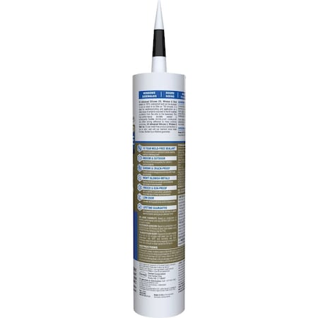 Ge Advanced Silicone Window & Door Sealant Black 10.1 Oz. Cartridge 2813670