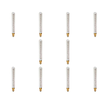 Bulbrite Incandescent T6.5 Candelabra Screw Base E12 Light Bulb, 9W, Clear, 10PK 861052