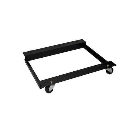 Enpac Wheeled Caster Frame for 6 Cylinder Storage Rack, Black 7204-BK