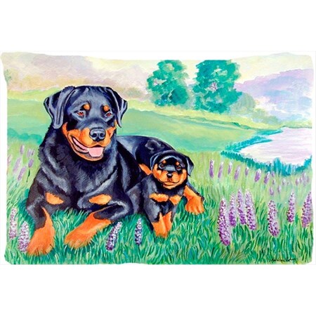 Carolines Treasures 20.5 x 30 in. Rottweiler Moisture Wicking Fabric Standard Pillowcase CA67314
