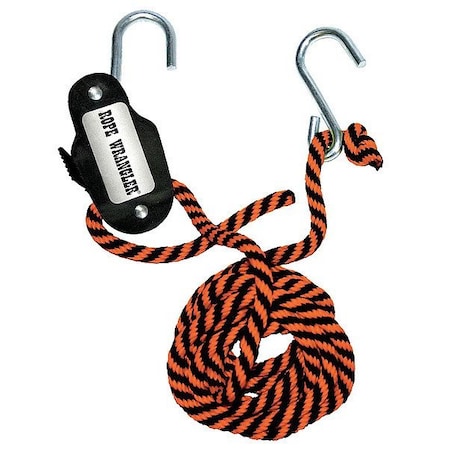 Keeper Rope Tie Down, 16' L, 83 lb, S-Hook 07007