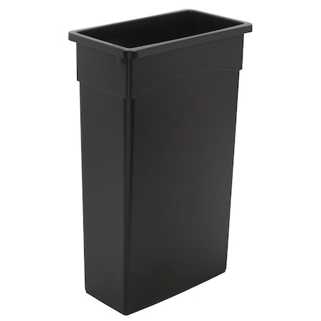 Continental Commercial Products Trash Receptacle, 23 gal Capacity, Plastic, Black 8322BK