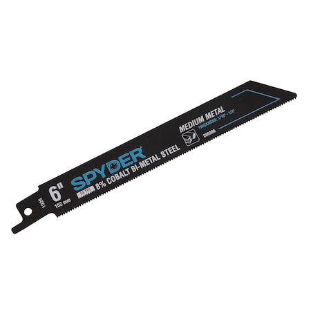 Spyder 6 Inch 18 TPI Metal Cutting Bi-Metal Reciprocating Saw Blade, 5 Pieces - 200396-5
