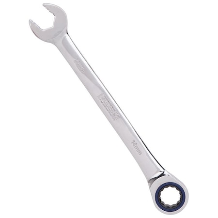 Vulcan Combination Wrench, Metric, 14 mm Head, Chrome Vanadium Steel, Polished Mirror PG14MM