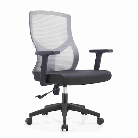 Leisuremod Glen Ergonomic Mesh Desk Chair, Adjustable Armrests and Tilt GO60LGR