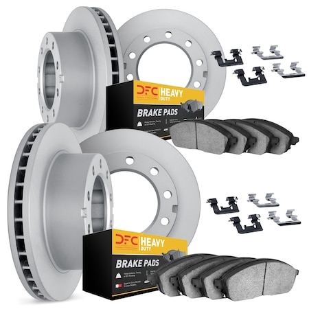 Dynamic Friction Co DFC Brake Rotor- Heavy Duty Brake Pad includes Hardware 6214-40767