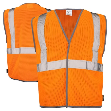 Dome75 Hi-Vis Economy Safety Vest SM/MD Class ANSI/ISEA 107-2020 Class 2 , Hook and Loop DV1121