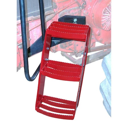K&M Mfg Step Kit for International Harvester 06-66 Series Tractors No Cab 3-Step Unit LH Red 3345