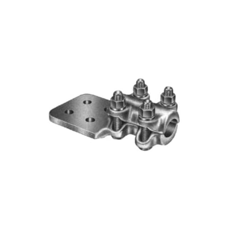 Burndy AL Set Screw Connector, #6 Str-350 kcmil, 2-Holes, 1/2 in Stud, 1.75 in Spacing, Dual Rated Cu/Al KA31U2N