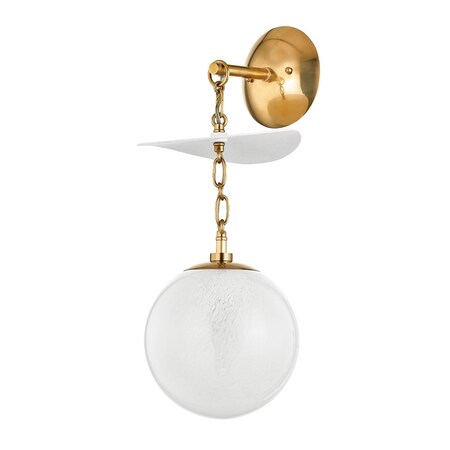 Corbett Lighting Antoinette 1 Light Wall Sconce 8.5 In. Vintage Brass 419-01-VB/GSW