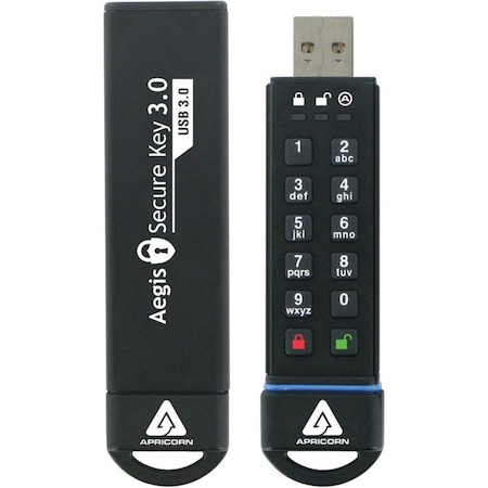 Apricorn Mass Storage Apricorn ASK3-480GB 480 GB AES-XTS Hardware 256-Bit Encrypted Secure USB 3.0 Memory Key ASK3-480GB