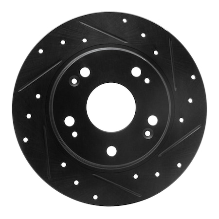 Premium Black Drilled & Slotted Brake Rotor, Disc Brake Rotor,