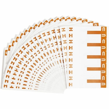 Smead Alpha-Z Color-Coded First Letter Name Labels- H & U- Dark Brown- 100/Pack 67159