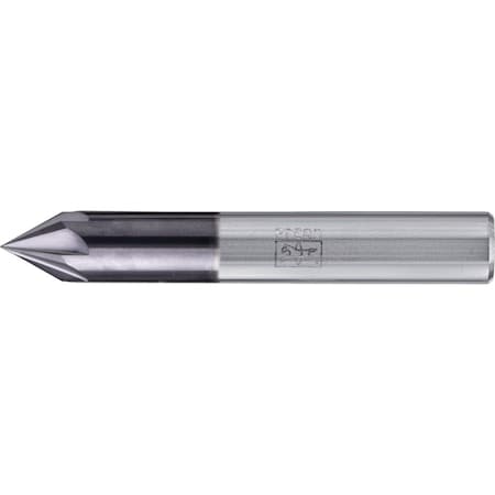 Pferd PFERD Deburring End Mill, 6 flutes, 60Deg 3/8'' Dia, 21/64'' APMX, 3-1/2'' OAL, cylindrical shank 23003018