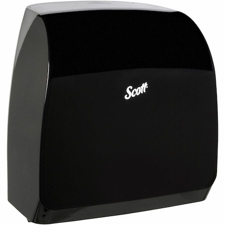 Scott Slimroll Manual Towel Dispenser, Black, for Scott Orange Core Towels, 12.65" x 13.02" x 7.18" 47092