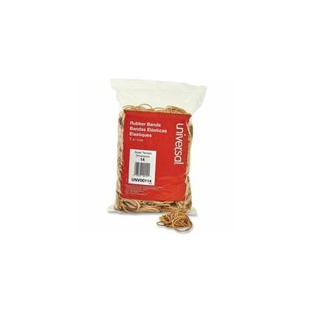 Universal Rubber Bands, Size 14, 0.04" Gauge, Beige, 1 lb Box, 2200PK UNV00114