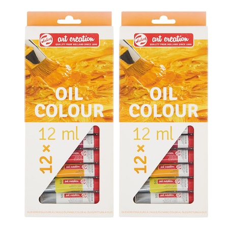Talens Art Creation Oil Paint Set, 12mL, 12-Color Set, 2PK 9020112M