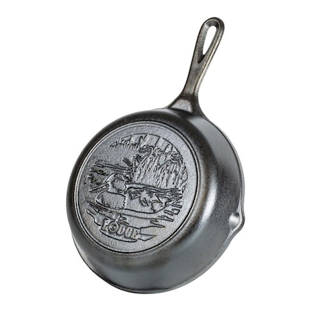 Lodge 8 in. Wildlife SeriesMallard Cast Iron Skillet, Black 6655732