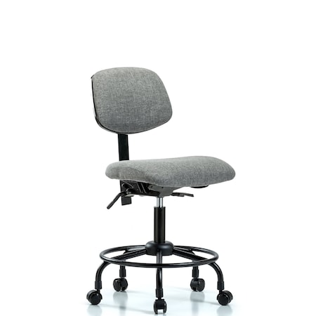 Blue Ridge Ergonomics Desk Chair Desk Chair, Fabric, RT Tilt Casters, Gry, No Arms, 21" to 26" Height, Fabric, Grey BR-FDHCH-RT-T1-A0-RC-F44