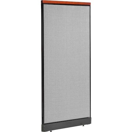 Global Industrial Interion Deluxe Non-Electric Office Partition Panel with Raceway, 36-1/4"W x 101-1/2"H, Gray 695788DNGY