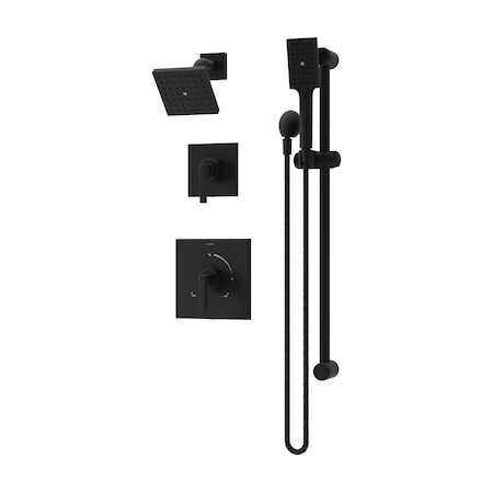 Symmons Duro HydroMersion Double Handle Shower Trim Kit with Hand Spray (Valve Not Included) 3695MB15TRM