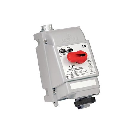 Leviton Industrial Grade Mechanical Interlock, Watertight, 30 Amp, 347/600 Volt 3PY 530MF5WLEV