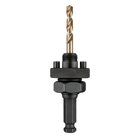 Milwaukee Tool 7/16 in. Shank Large Threaded Arbor with Cobalt Pilot Bit for 1-1/4 in. - 6 in. HOLE DOZER with Carbide Teeth Hole Saws 49-56-7115