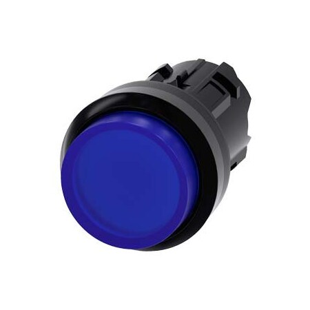 Siemens Illuminated pushbutton, 22 mm, round, plastic, blue, pushbutton 3SU1001-0BB50-0AA0-ZY12