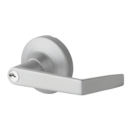 Falcon Grade 1 Exit Device Trim, Rose Passage Lever Trim, Non-Handed, Aluminum Painted 214-KIL-BE SP28