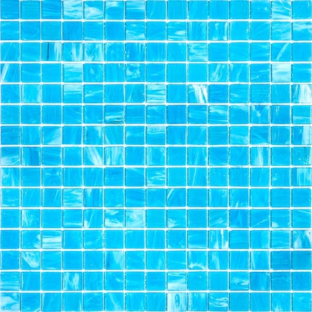 Apollo Tile Celestial 12 in. x 12 in. Glossy Arctic Blue Glass Mosaic Wall and Floor Tile 20 sqft/case, 20PK APLST88BL527A