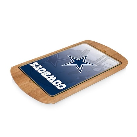 Picnic Time Family Of Brands NFL Dallas Cowboys - Billboard Glass Top Serving Tray 911-01-505-094-2