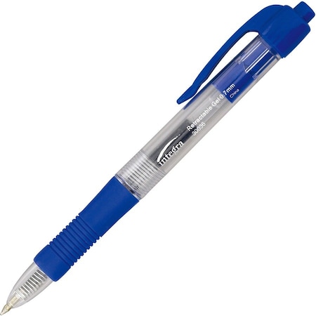 Integra Pen, Blue Ink, Retractable, PK12 ITA30036