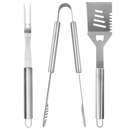 Oster Baldwin 3 Piece Stainless Steel Barbecue Tool Set in Silver 137555.03