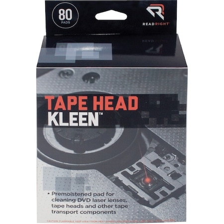 Advantus Tape Head Kleen Pad, Individually Sealed Pads, 80/box RR1301