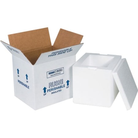 Partners Brand Insulated Shipping Kits, 8" x 6" x 7", White, PK8 207C