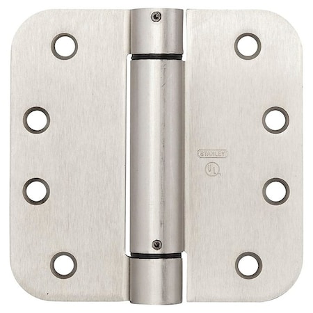 National Hardware Spring Hinge, Steel, Satin Nickel, 37 lb N351-023