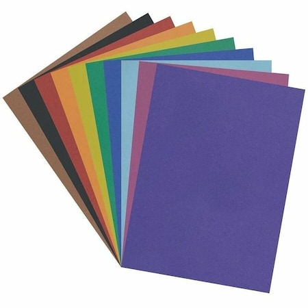 Pacon 4-Ply Railroad Board, 10 Colors, 22" x 28", PK100 P5487