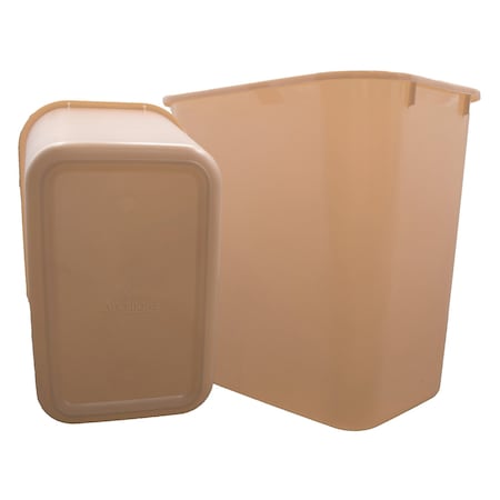 Rdi Waste Basket 14qt Beige 12cs, 12PK WST-BSKT-BEG