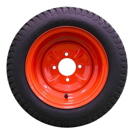 Antego 8 x 7.5-10 in Lawn Mower Tire & Wheel, Orange, 2 PK A106013702103041875010