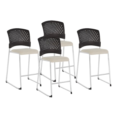 Office Star 886 Series Tall Stacking Visitor Chairs, Fun Colors Brown 88657C4-F25