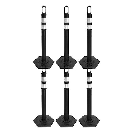 Mr. Chain Delineator Kit, Black, Polyethylene 78303-6