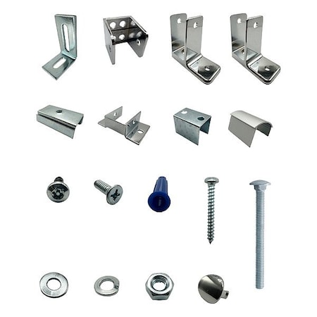 Hadrian HeadrailCornerKit, Zamac, Chrome 600421
